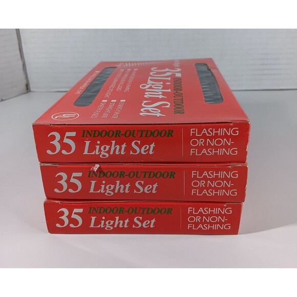 Foremost 35 Christamas String Light Set Indoor Out Lot NOS Holiday Decorations - Picture 7 of 8